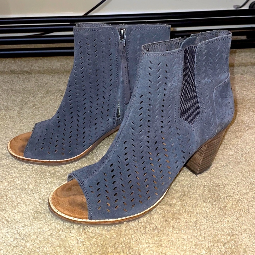 Open toe booties